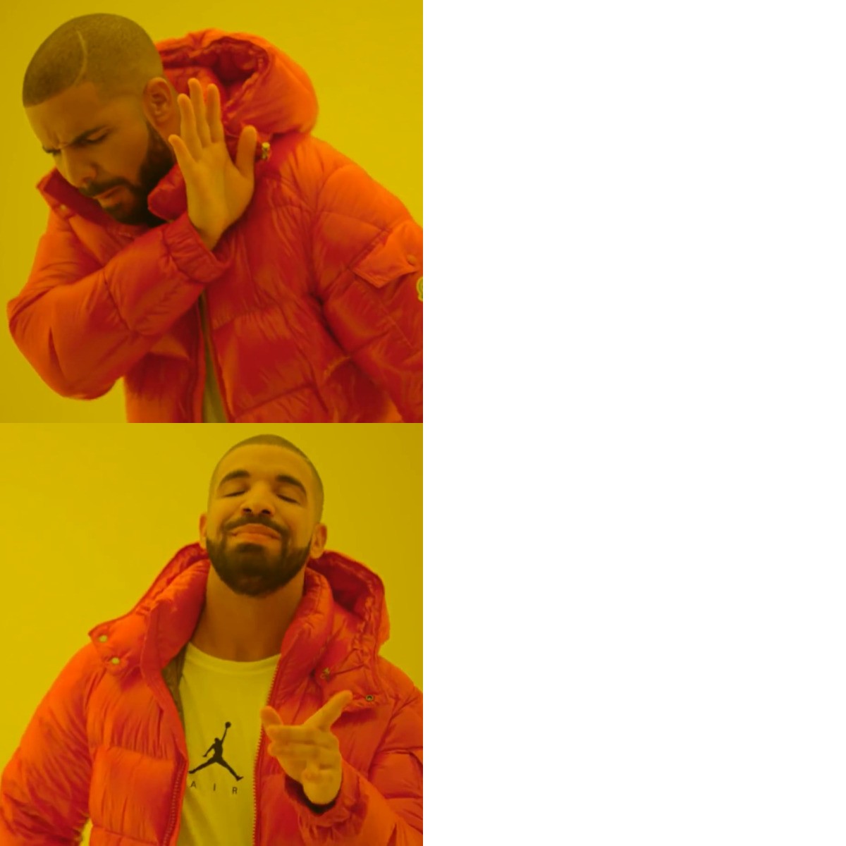 Drake Hotline Bling meme about Coal Headwear