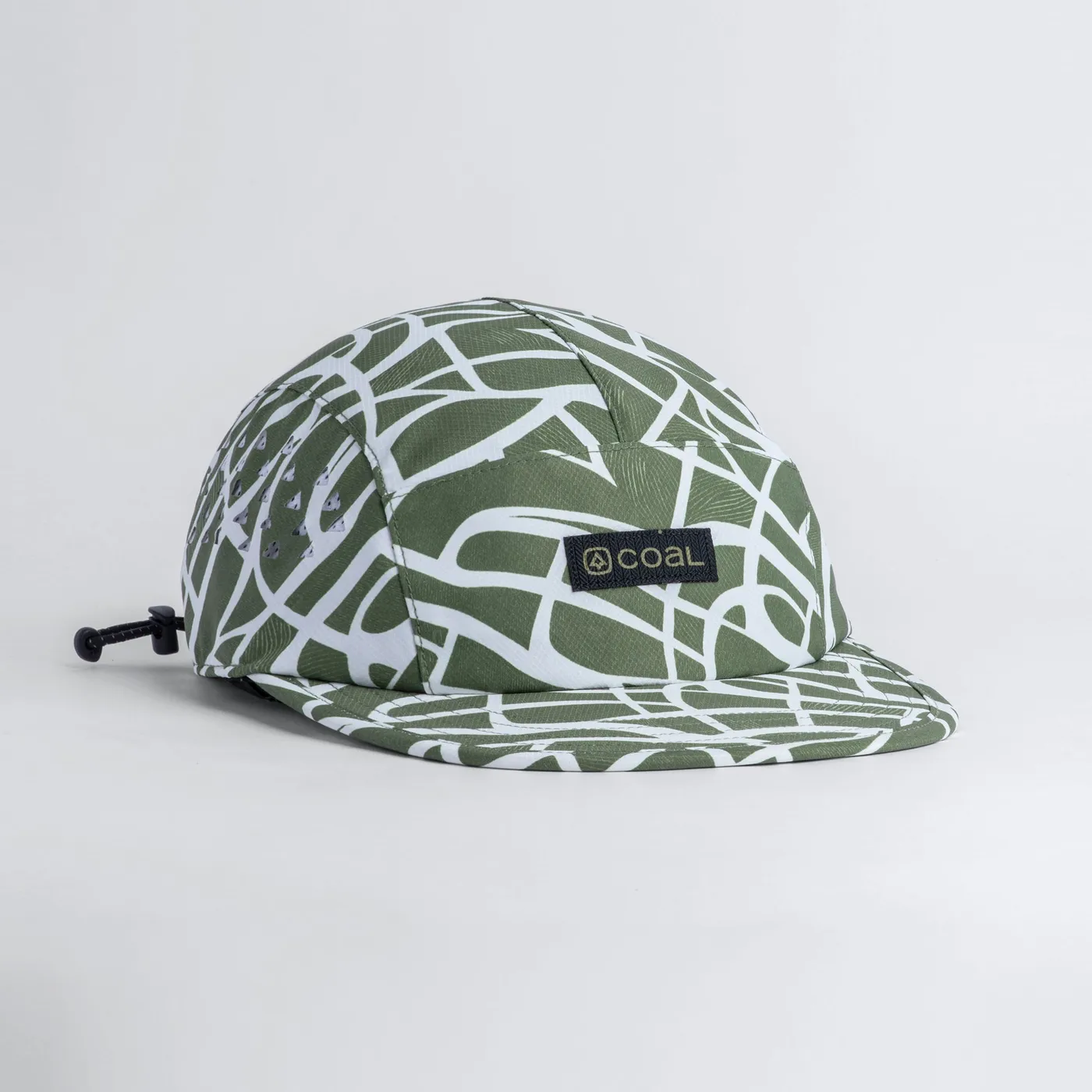 Provo cap in a green linework print