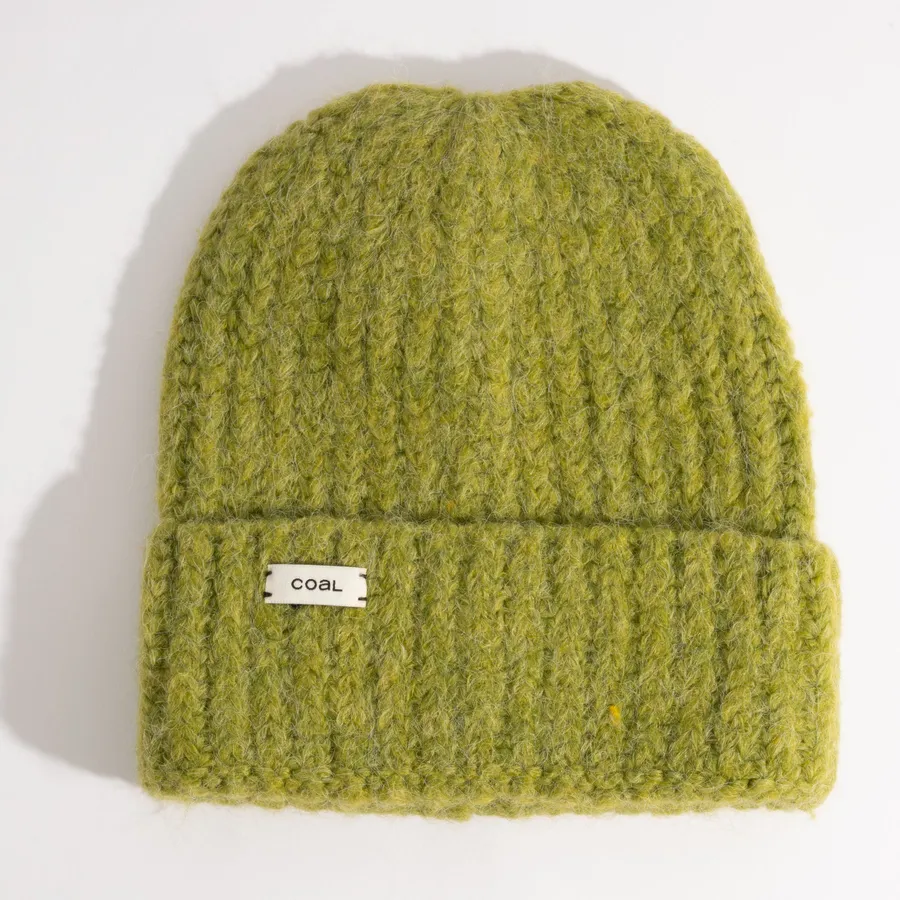 The Norden Chunky Wool Beanie in lichen green