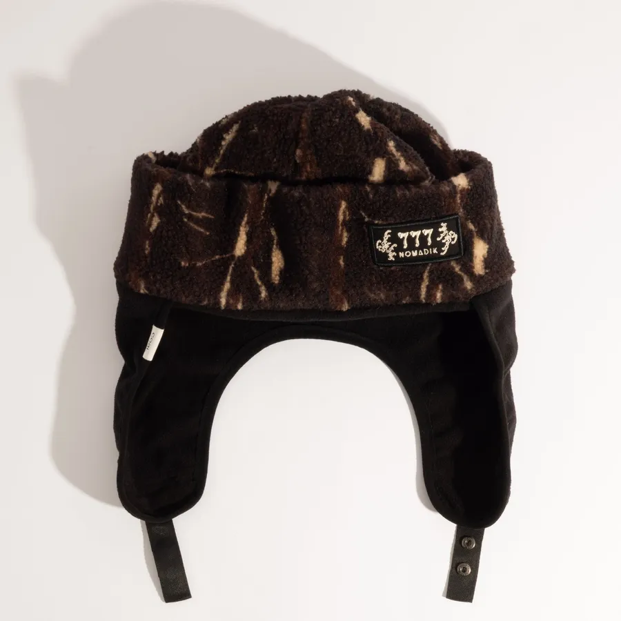 The Kazu 777 Fleece Beanie with ear flaps