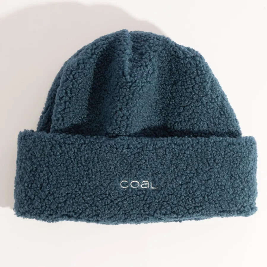The CloudFleece Cuffed Beanie in teal fleece